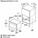 Bosch BEL7321B1M 嵌入式微波爐 - 21L、微波+燒烤、AutoPilot 10